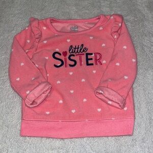 (3 for $10) carters fleece little sister sweater 6-9 months